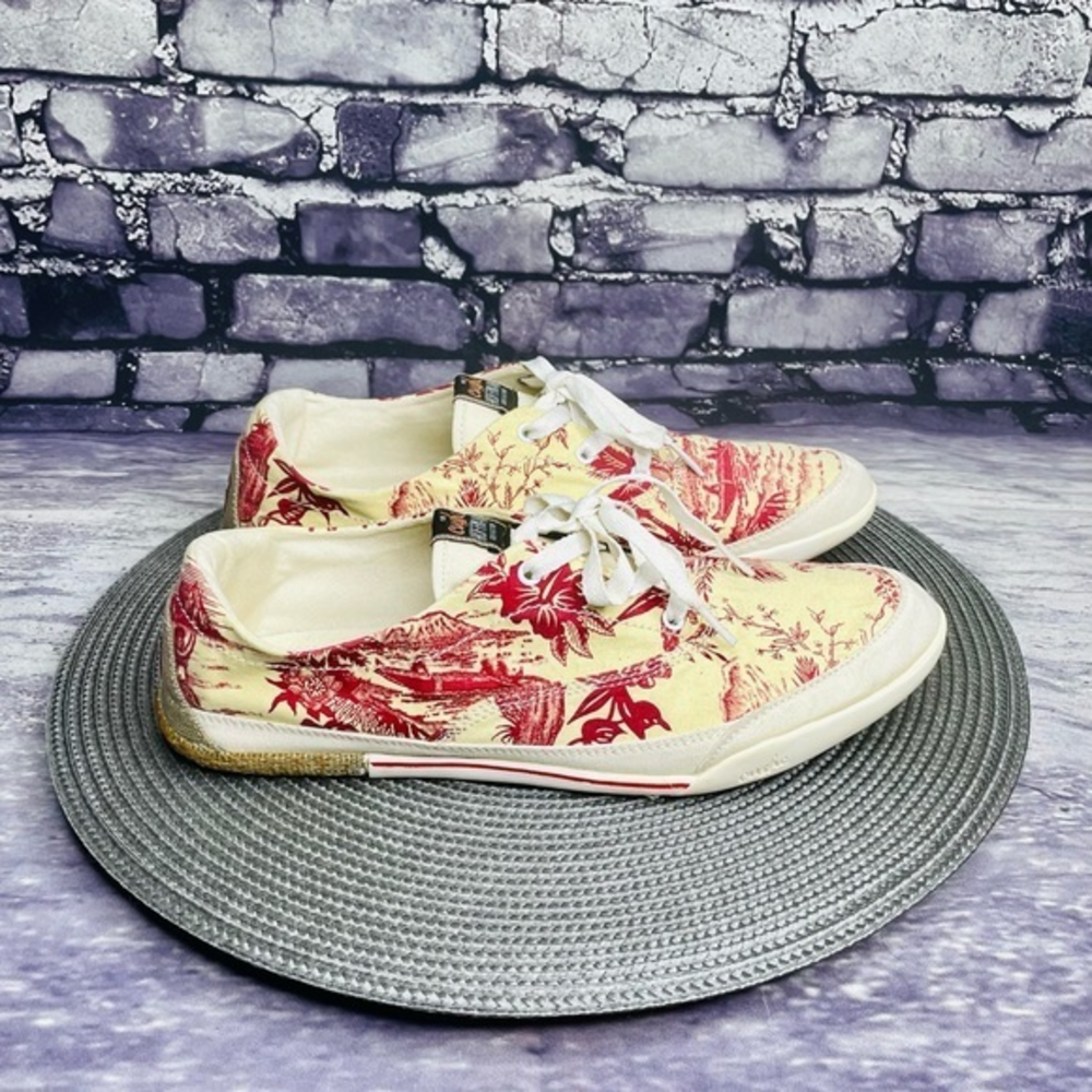 Cushe Hoffman Collection Ropewalk Shoes Women's 10 Off White/Red Tropical Vibing